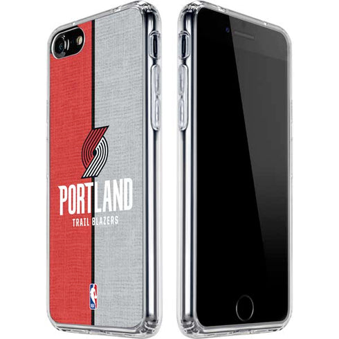 NBA Portland Trail Blazers Canvas iPhone SE (2nd & 3rd Gen) Clear Case