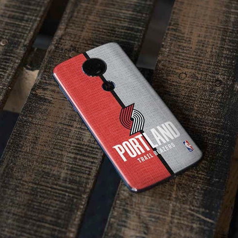 NBA Portland Trail Blazers Canvas Moto E5 Plus Skin