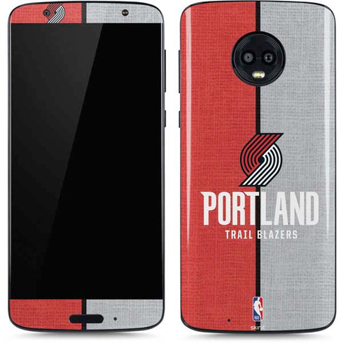 NBA Portland Trail Blazers Canvas Moto G6 Skin