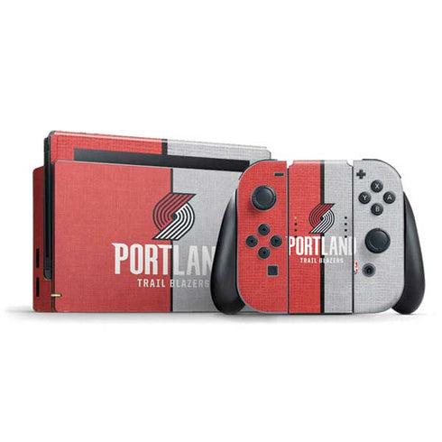NBA Portland Trail Blazers Canvas Nintendo Switch Bundle Skin