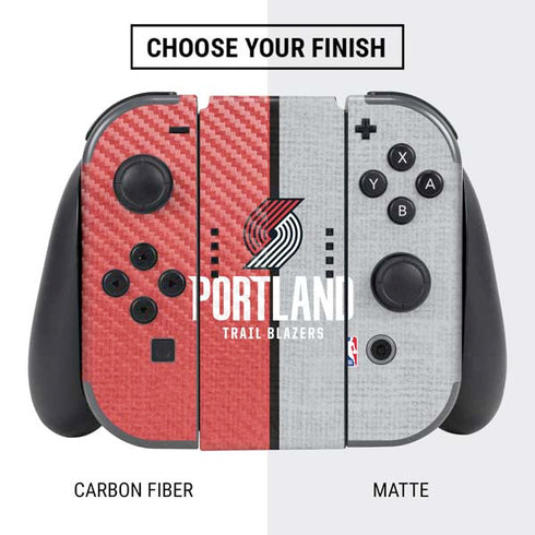 NBA Portland Trail Blazers Canvas Nintendo Switch Bundle Skin