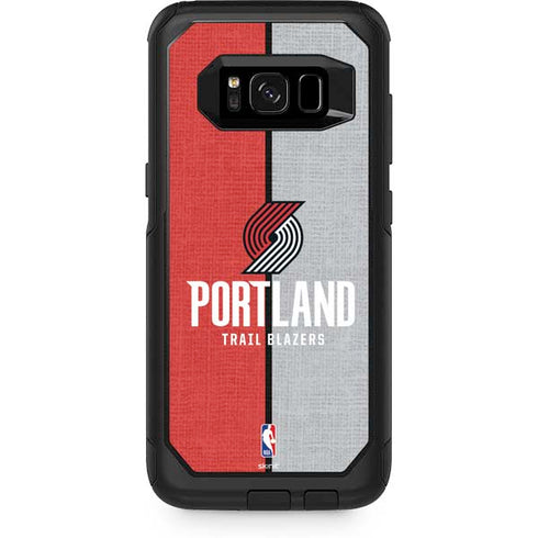 NBA Portland Trail Blazers Canvas Otterbox Commuter Galaxy Skin