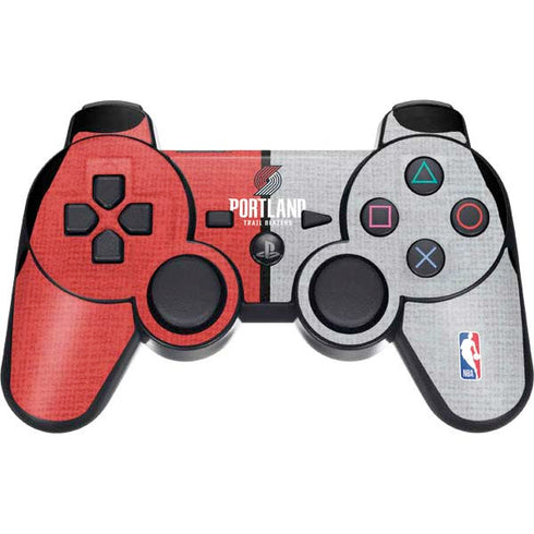 NBA Portland Trail Blazers Canvas PS3 Dual Shock wireless controller Skin