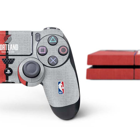 NBA Portland Trail Blazers Canvas PS4 Console and Controller Bundle Skin