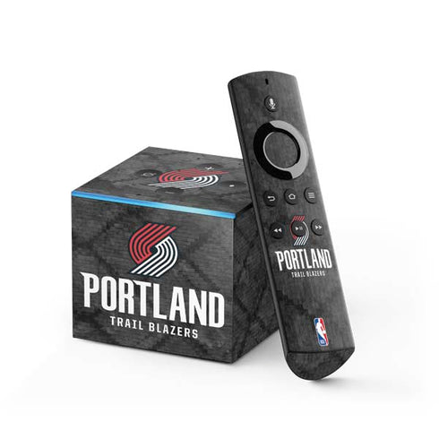 NBA Portland Trail Blazers Dark Rust Fire TV Cube Skin