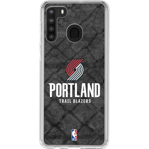 NBA Portland Trail Blazers Dark Rust Galaxy A21 Clear Case