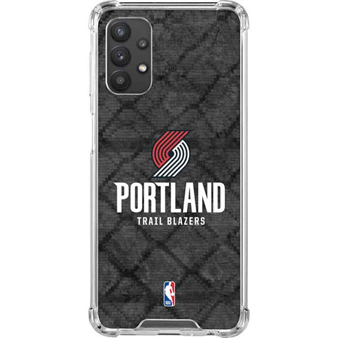 NBA Portland Trail Blazers Dark Rust Galaxy A32 5G Clear Case