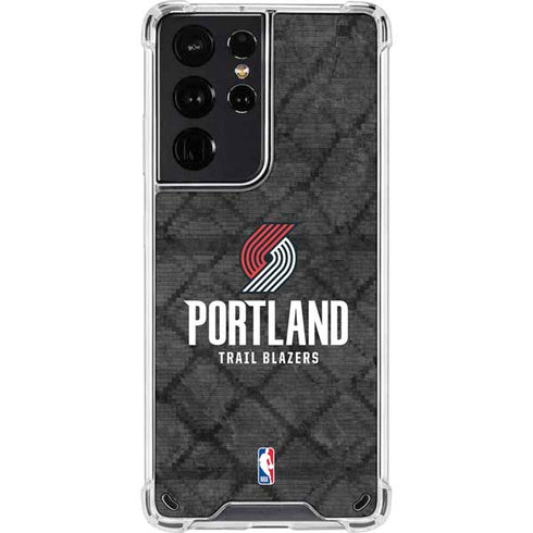 NBA Portland Trail Blazers Dark Rust Galaxy S21 Ultra 5G Clear Case