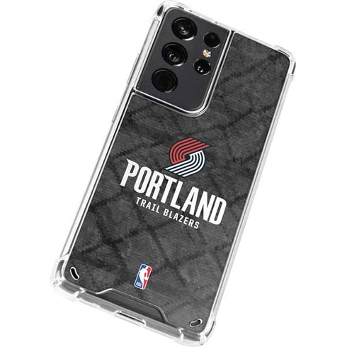 NBA Portland Trail Blazers Dark Rust Galaxy S21 Ultra 5G Clear Case