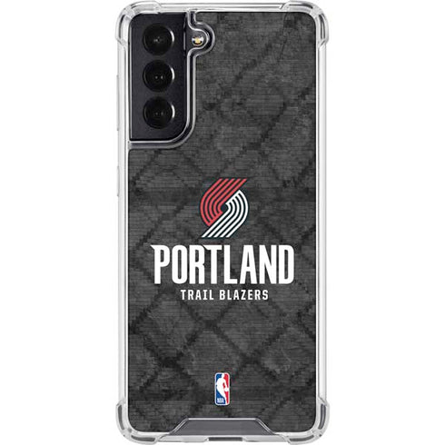 NBA Portland Trail Blazers Dark Rust Galaxy S22 Clear Case