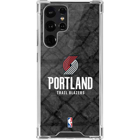 NBA Portland Trail Blazers Dark Rust Galaxy S22 Ultra Clear Case