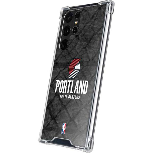 NBA Portland Trail Blazers Dark Rust Galaxy S22 Ultra Clear Case