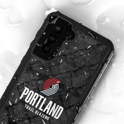 NBA Portland Trail Blazers Dark Rust Galaxy S23 Plus Waterproof Case
