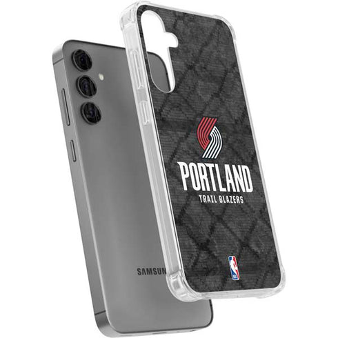 NBA Portland Trail Blazers Dark Rust Galaxy S24 Plus Clear Case