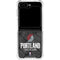 NBA Portland Trail Blazers Dark Rust Galaxy Z Flip5 5G Clear Case