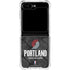 NBA Portland Trail Blazers Dark Rust Galaxy Z Flip5 5G Clear Case