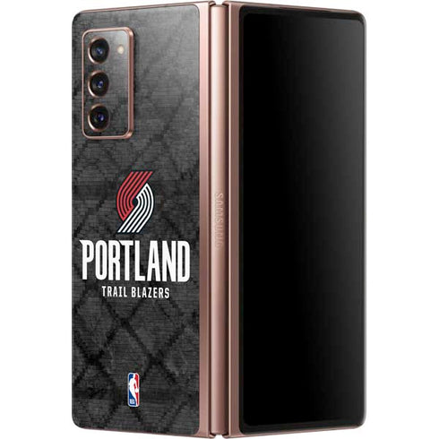 NBA Portland Trail Blazers Dark Rust Galaxy Z Fold2 5G Skin