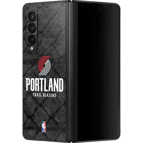 NBA Portland Trail Blazers Dark Rust Galaxy Z Fold3 5G Skin