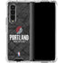 NBA Portland Trail Blazers Dark Rust Galaxy Z Fold4 5G Clear Case