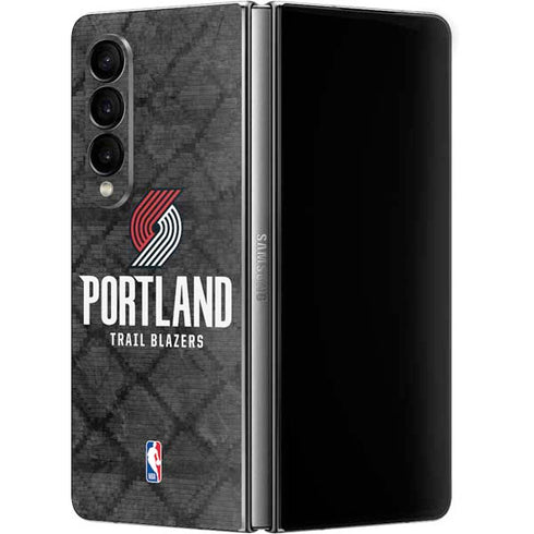 NBA Portland Trail Blazers Dark Rust Galaxy Z Fold4 5G Skin