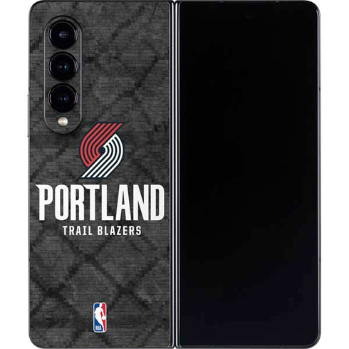 NBA Portland Trail Blazers Dark Rust Galaxy Z Fold4 5G Skin