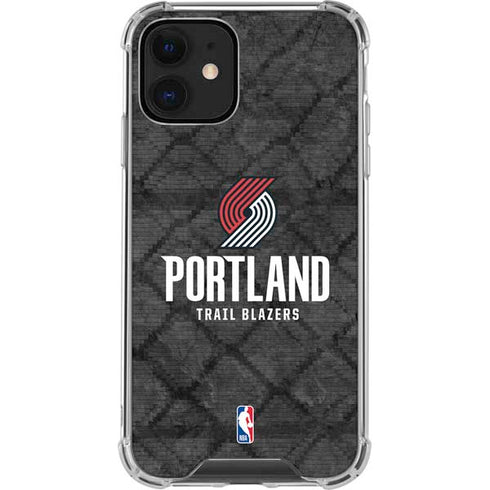 NBA Portland Trail Blazers Dark Rust iPhone 12 Clear Case