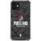 NBA Portland Trail Blazers Dark Rust iPhone 12 Clear Case