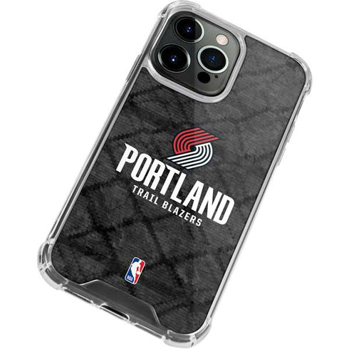 NBA Portland Trail Blazers Dark Rust iPhone 13 Pro Clear Case