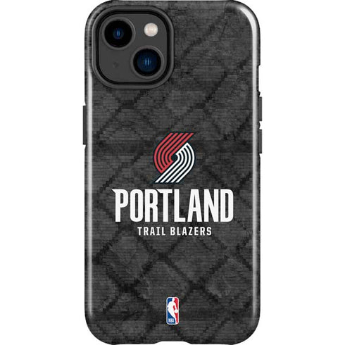 NBA Portland Trail Blazers Dark Rust iPhone 15 Plus Impact Case