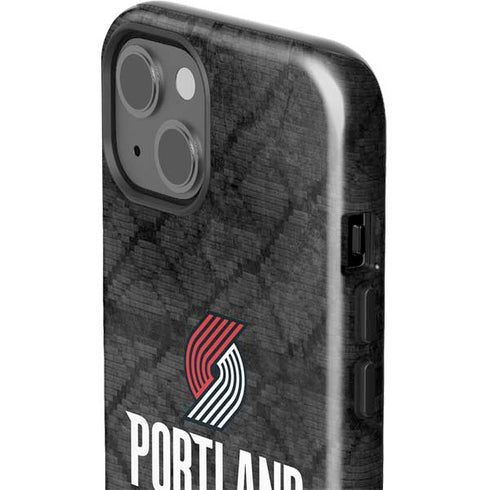 NBA Portland Trail Blazers Dark Rust iPhone 15 Plus Impact Case