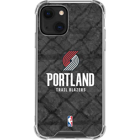 NBA Portland Trail Blazers Dark Rust iPhone 15 Plus Clear Case