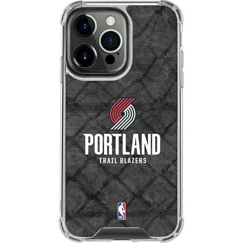 NBA Portland Trail Blazers Dark Rust iPhone 15 Pro Clear Case
