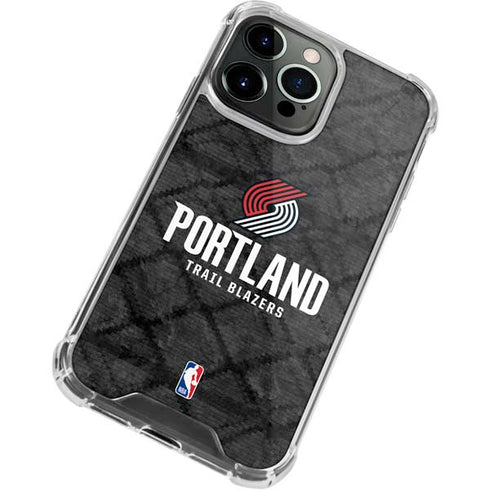 NBA Portland Trail Blazers Dark Rust iPhone 15 Pro Clear Case