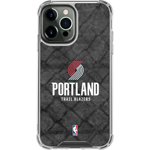 NBA Portland Trail Blazers Dark Rust iPhone 14 Pro Max Clear Case