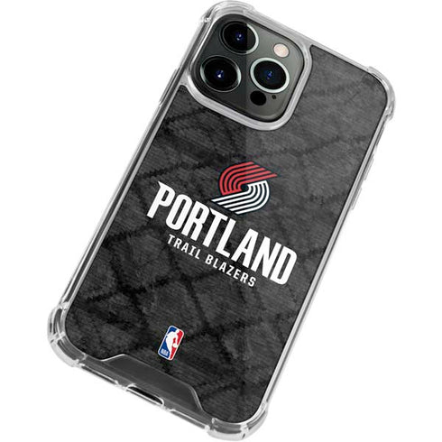 NBA Portland Trail Blazers Dark Rust iPhone 14 Pro Max Clear Case