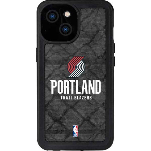 NBA Portland Trail Blazers Dark Rust iPhone 15 Waterproof Case