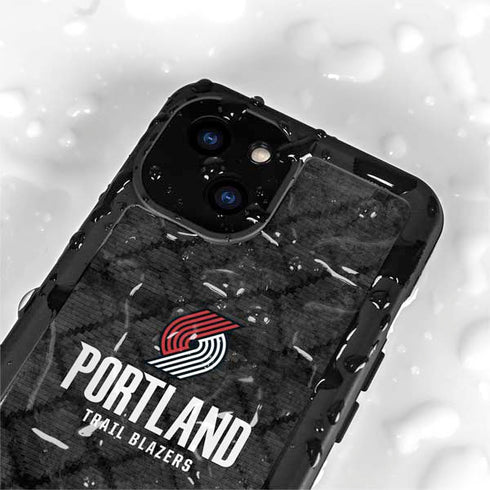NBA Portland Trail Blazers Dark Rust iPhone 15 Waterproof Case