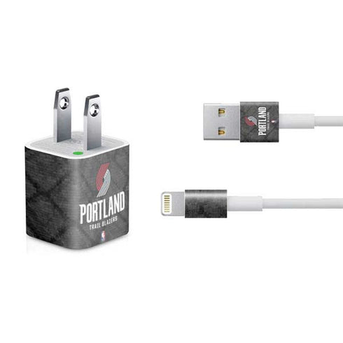 NBA Portland Trail Blazers Dark Rust iPhone Charger (5W USB) Skin