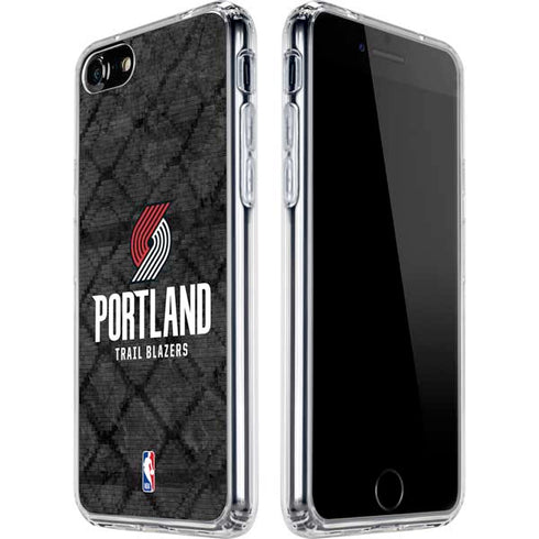 NBA Portland Trail Blazers Dark Rust iPhone SE (2nd & 3rd Gen) Clear Case