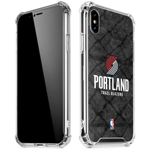 NBA Portland Trail Blazers Dark Rust iPhone XS Max Clear Case