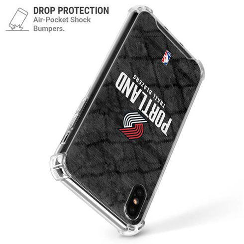 NBA Portland Trail Blazers Dark Rust iPhone XS Max Clear Case