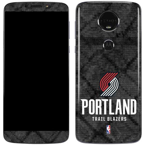 NBA Portland Trail Blazers Dark Rust Moto E5 Plus Skin