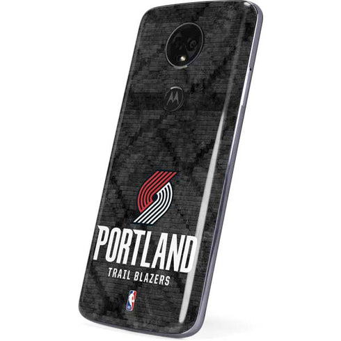 NBA Portland Trail Blazers Dark Rust Moto E5 Plus Skin