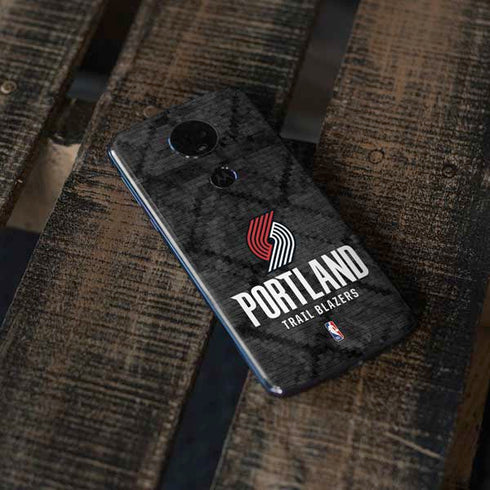 NBA Portland Trail Blazers Dark Rust Moto E5 Plus Skin