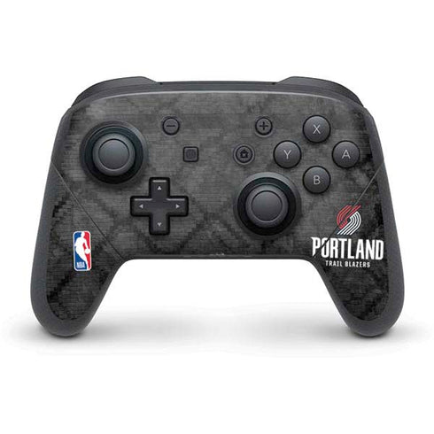 NBA Portland Trail Blazers Dark Rust Nintendo Switch Pro Controller Skin