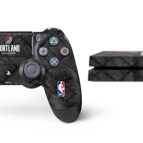 NBA Portland Trail Blazers Dark Rust PS4 Console and Controller Bundle Skin