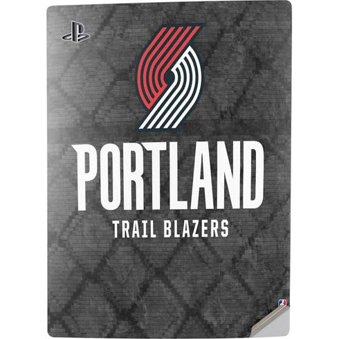NBA Portland Trail Blazers Dark Rust PS5 Digital Edition Console Skin