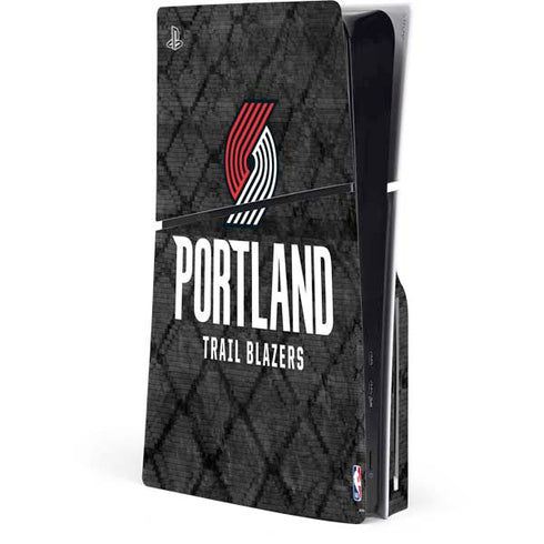 NBA Portland Trail Blazers Dark Rust PS5 Slim Disk Console Skin