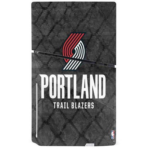 NBA Portland Trail Blazers Dark Rust PS5 Slim Disk Console Skin