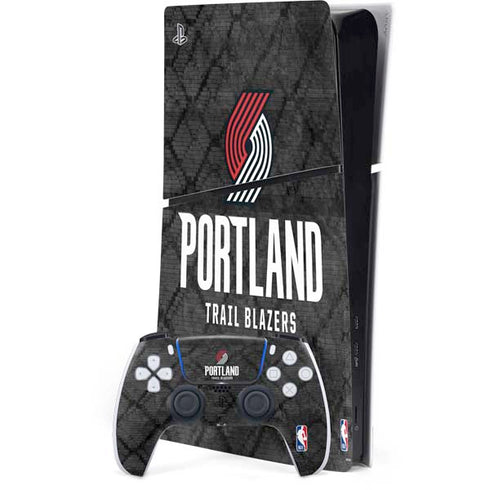 NBA Portland Trail Blazers Dark Rust PS5 Slim Digital Edition Console Skin